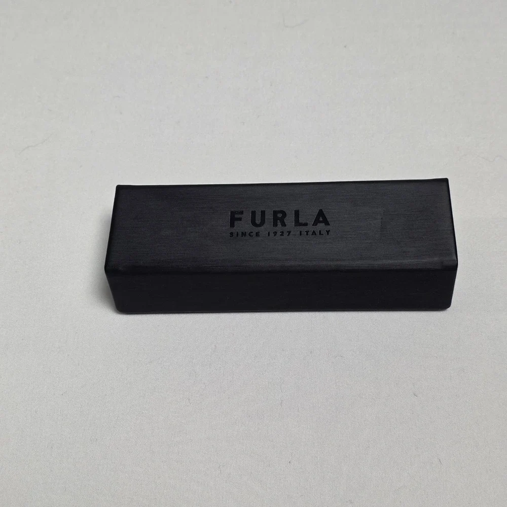 Furla Since 1927 Italy Glasses Case Magnetic TriFold Triangle Eyeglass & Cloth